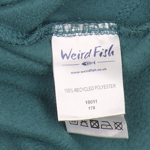 Weird Fish Men's Green 1/4 Zip Fleece Sweatshirt S
