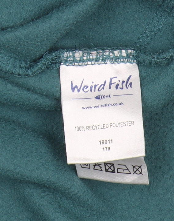 Weird Fish Men's Green 1/4 Zip Fleece Sweatshirt S