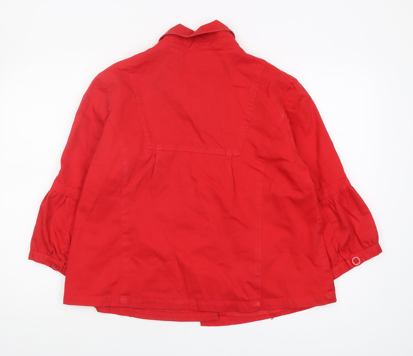Sakura Women's Red Cotton Button Jacket Size 16