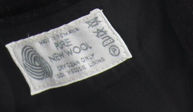 Burton Men's Black Striped Double-Breasted Blazer 38S