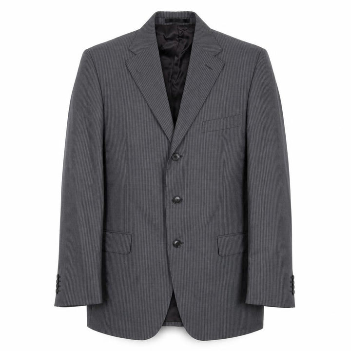 Boggi Grey Men's Blazer UK 40 Classic Striped Jacket
