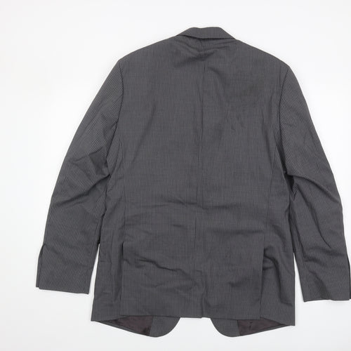 Boggi Grey Men's Blazer UK 40 Classic Striped Jacket