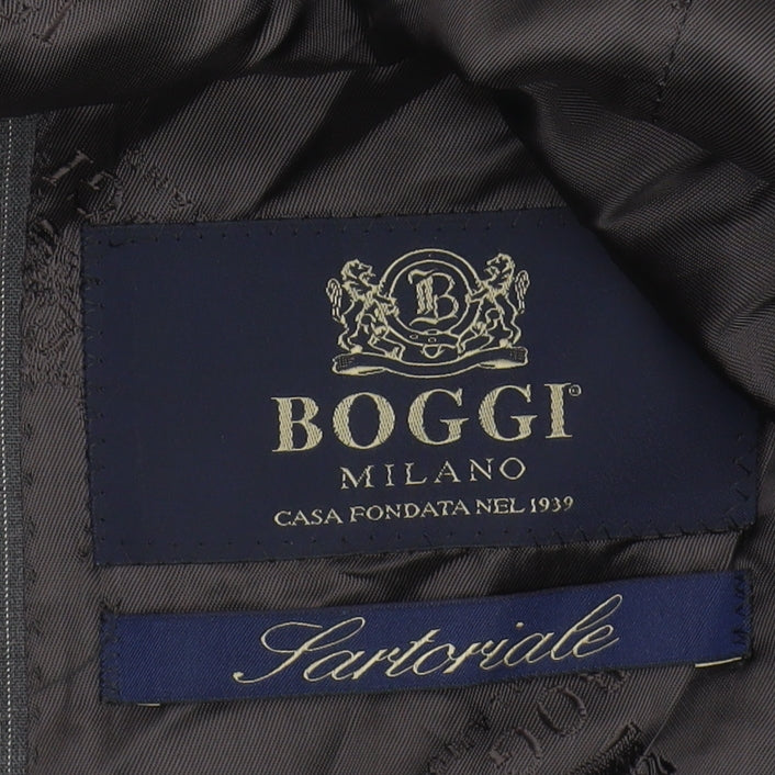 Boggi Grey Men's Blazer UK 40 Classic Striped Jacket