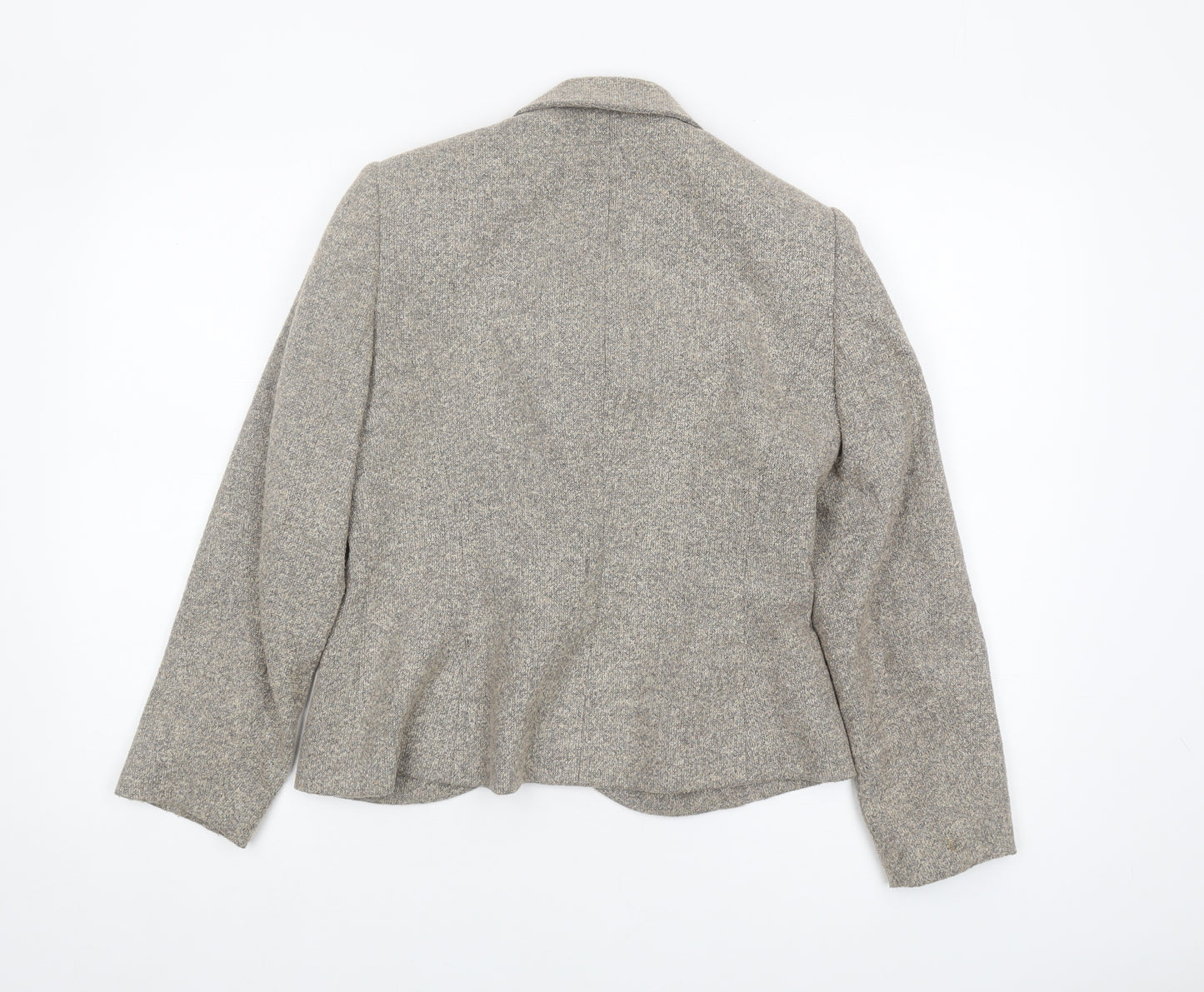 Minosa Women's Grey Wool Blend Blazer Size 12 Petite