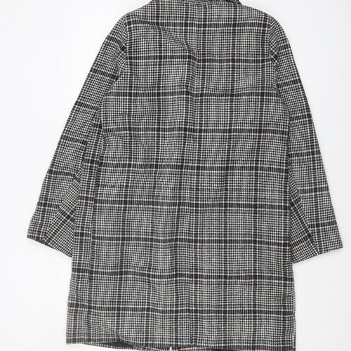 Boohoo Women's Check Coat, UK 12, Multicoloured Plaid