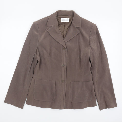 Precis Petite Women's Brown Blazer Size 12 Classic Fit