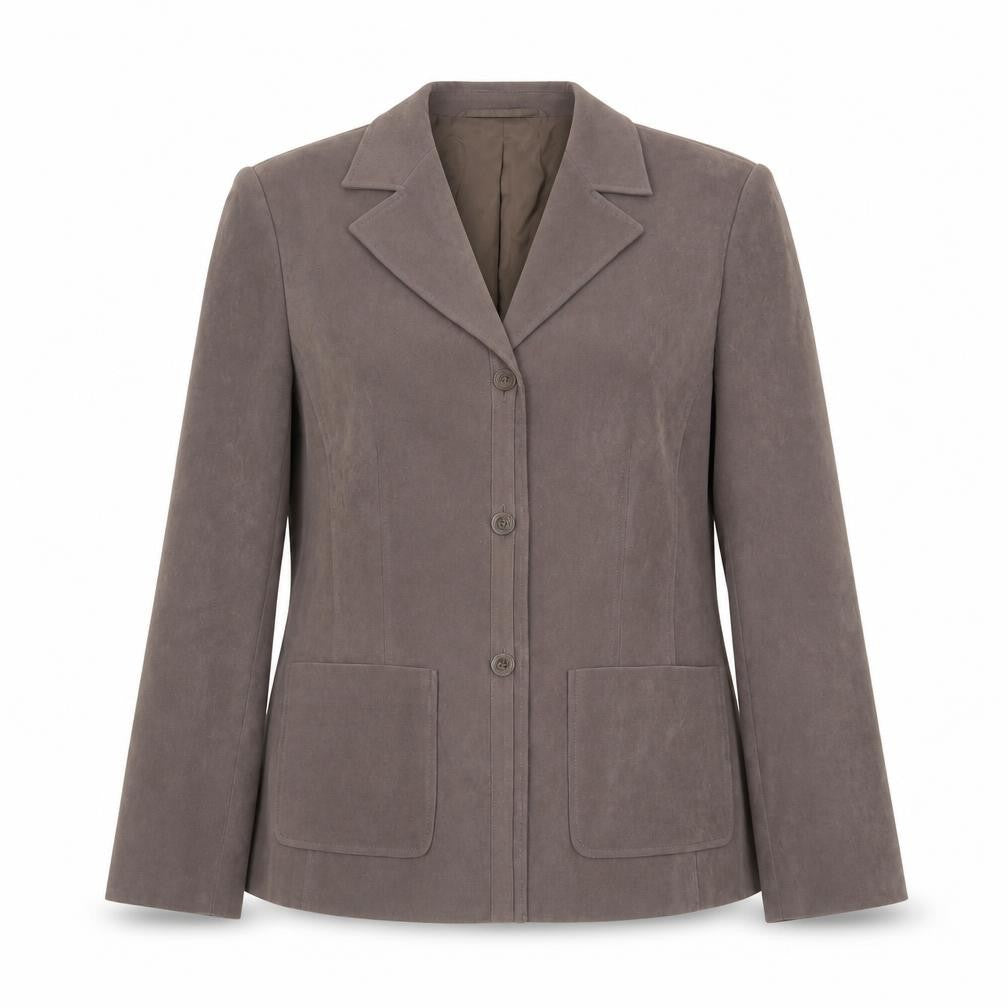 Front view of Precis Petite Women's Brown Blazer, size 12, Classic Fit