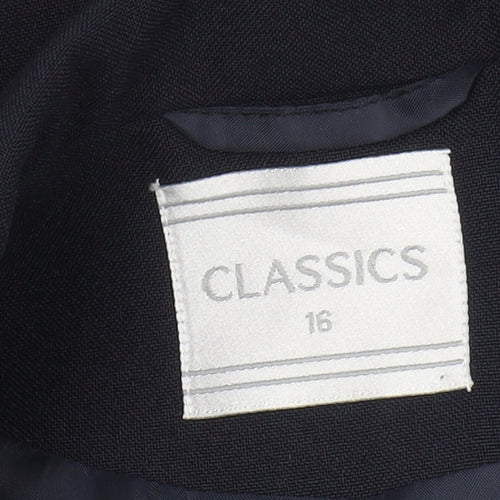Classics Women's Black Blazer Size 16 Stylish Workwear