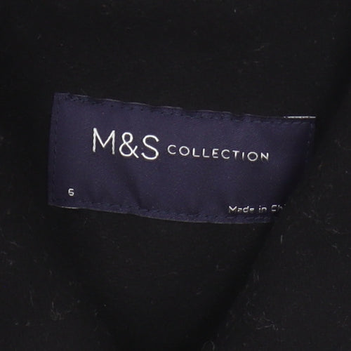Marks and Spencer Women's Black Belted Coat Size 6