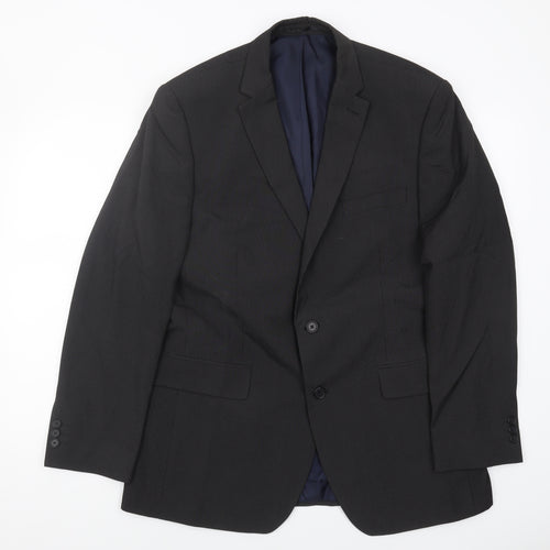 Debenhams Men's Black Regular Fit Blazer Jacket 42R