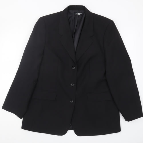First Avenue Women's Black Blazer Size 16 Regular