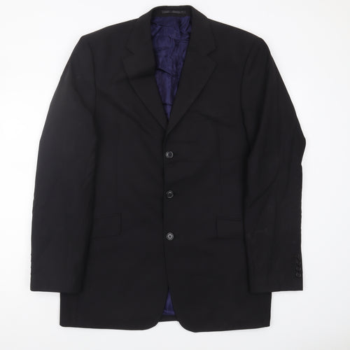 Daniel Hechter Men's Black Blazer, 42L Formal Jacket
