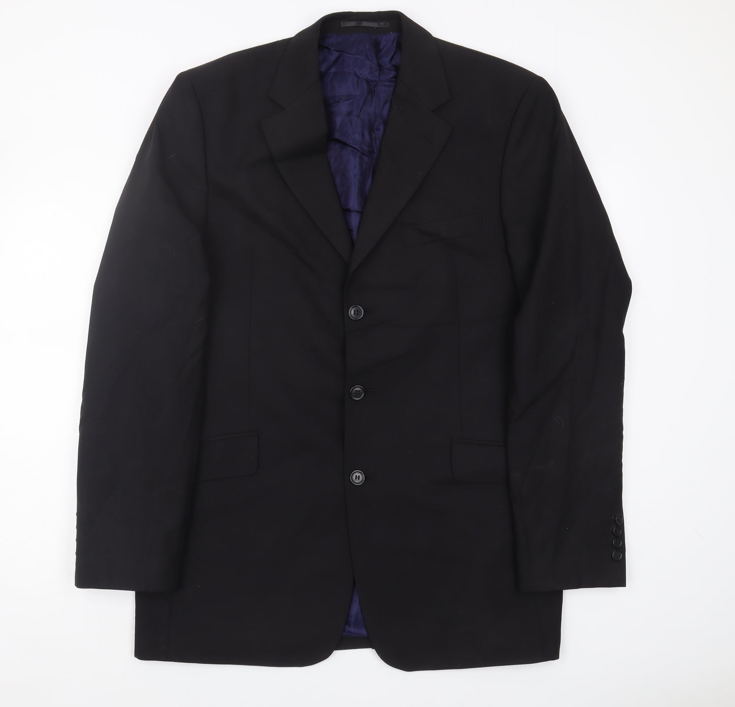 Daniel Hechter Men's Black Blazer, 42L Formal Jacket