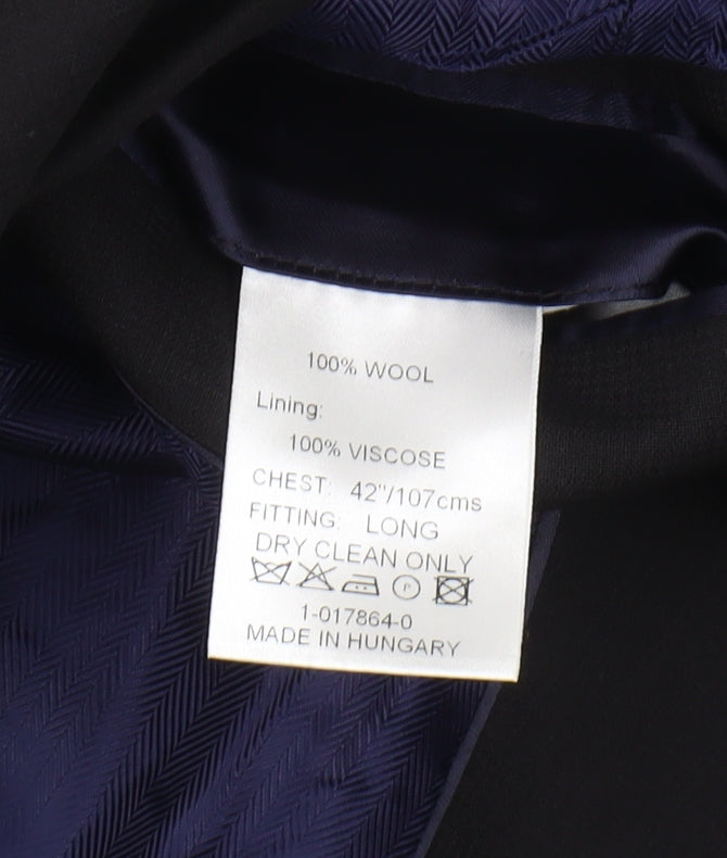 Daniel Hechter Men's Black Blazer, 42L Formal Jacket