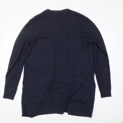 VILA Women's Blue Cardigan - Size L, Casual Long Sleeve