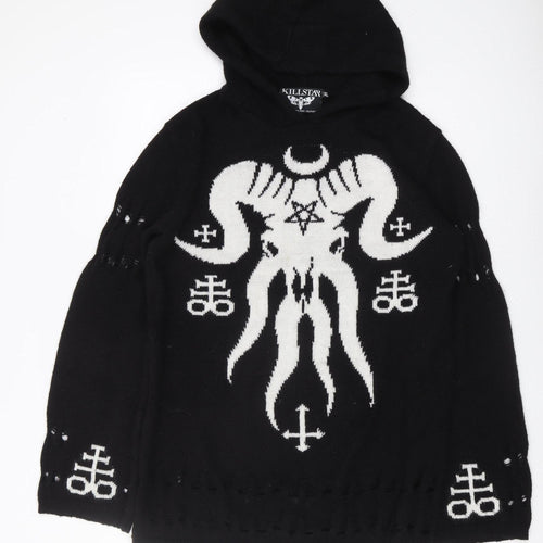 Killstar Men’s Gothic Black Hooded XL Jumper