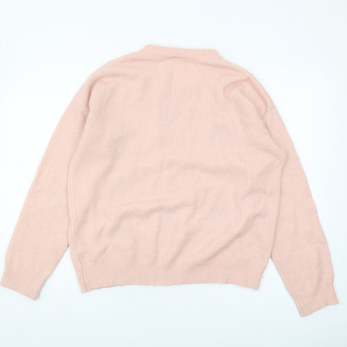 Disney Women's Pink L Beauty and the Beast Jumper