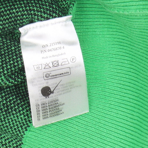 Monki Women's Green Geometric Pullover Jumper M