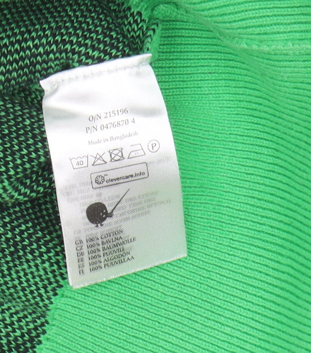 Monki Women's Green Geometric Pullover Jumper M