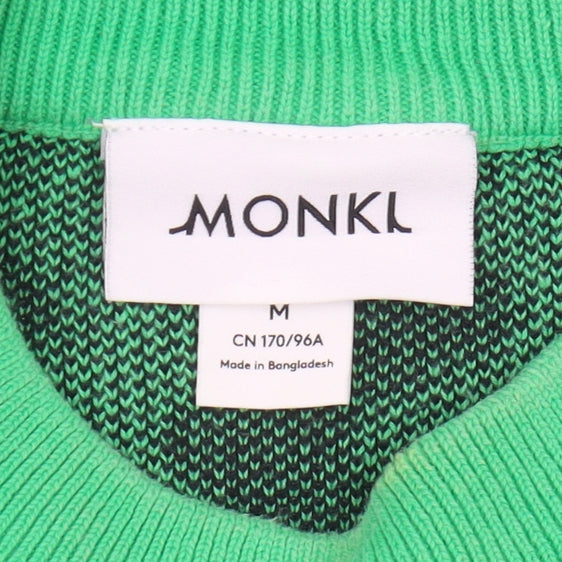 Monki Women's Green Geometric Pullover Jumper M
