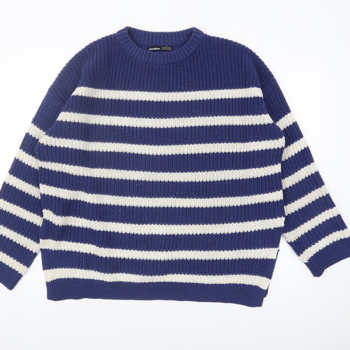 Threadbare Women's Blue Striped Pullover Jumper Size 12