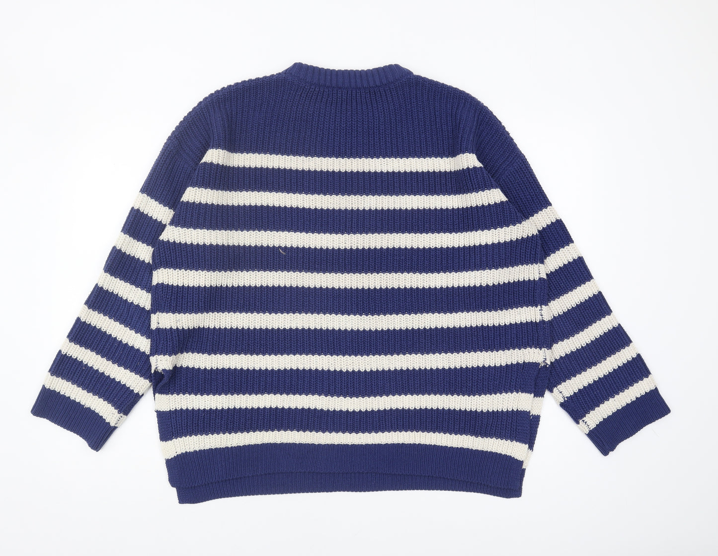 Threadbare Women's Blue Striped Pullover Jumper Size 12