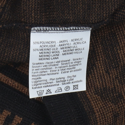 Lady G Women's Black Animal Print Roll Neck Jumper