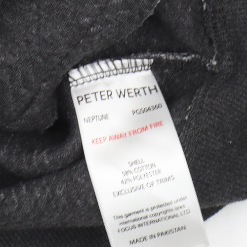 Peter Werth Men's Black Full Zip Sweatshirt M
