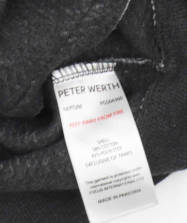 Peter Werth Men's Black Full Zip Sweatshirt M