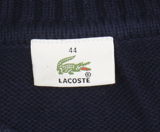 Lacoste Unisex Adult Blue Crew Neck Pullover Jumper Size 16