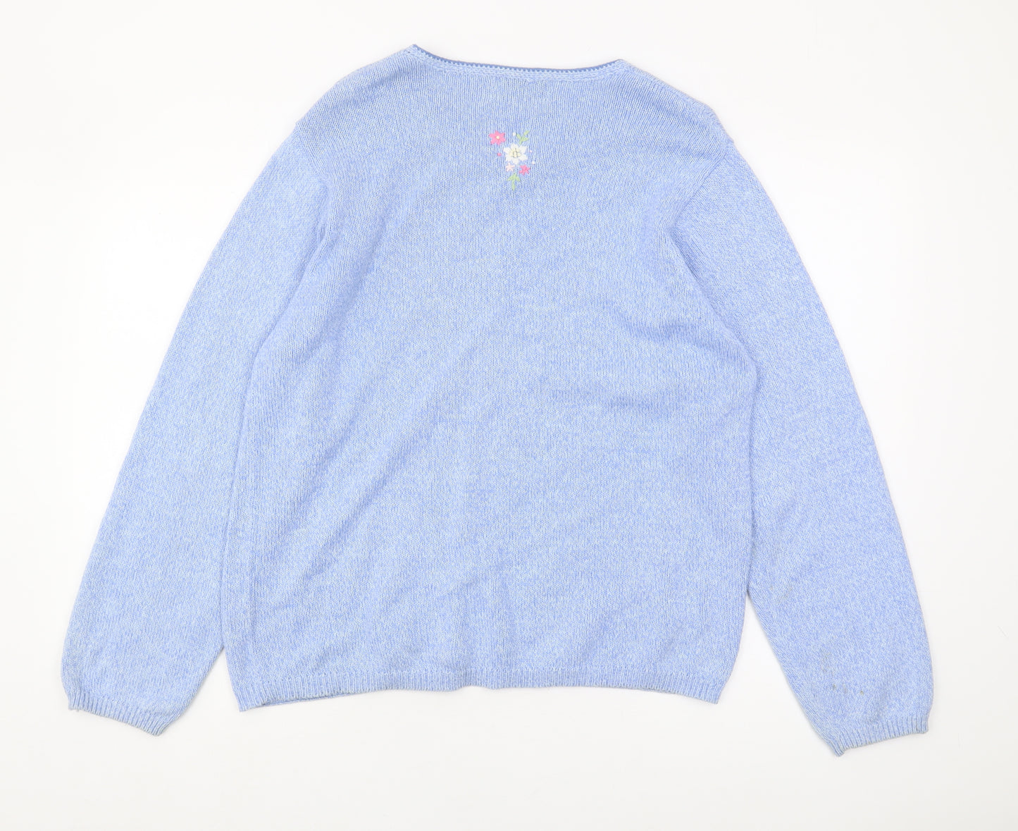 Tulchan Women's Blue Floral Cardigan L