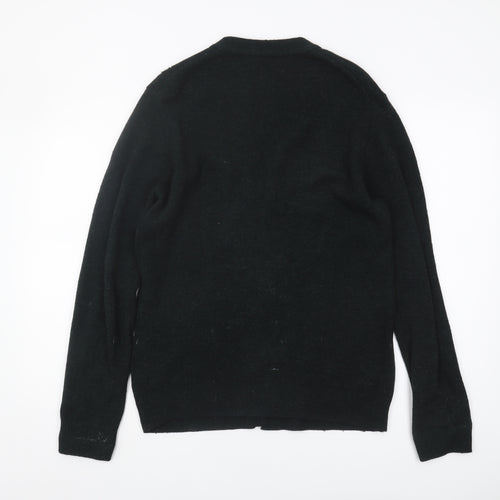 Marks and Spencer Men's Black Wool Cardigan - Size S