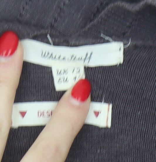 White Stuff Women's Grey Cardigan Size 12 Knit