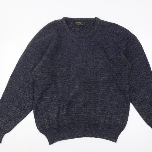 Pulligan Men's Blue Wool Pullover Jumper M