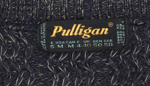 Pulligan Men's Blue Wool Pullover Jumper M