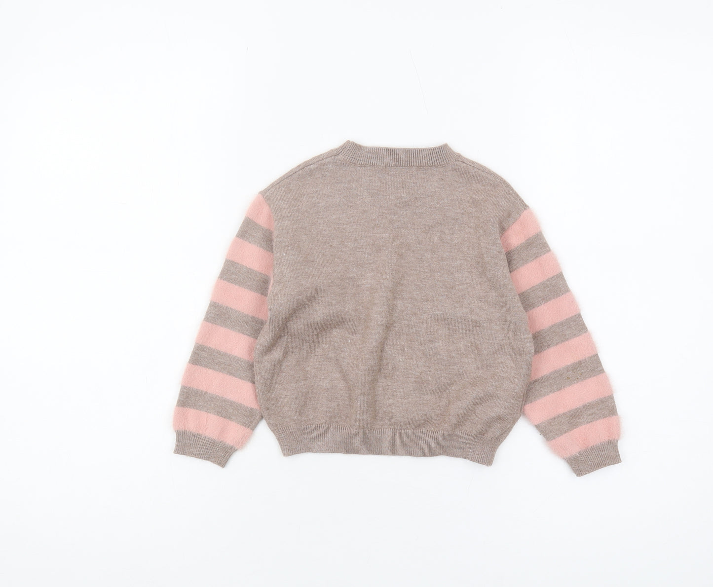 Mayoral Girls Beige Floral Pullover Jumper 3 Years
