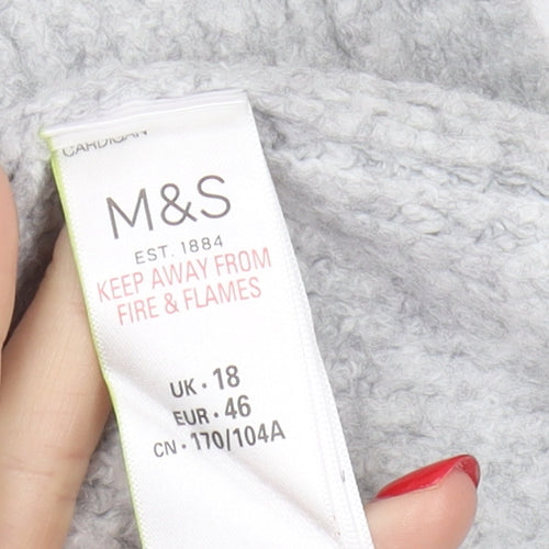 Marks and Spencer Women's Grey Cardigan Size 18