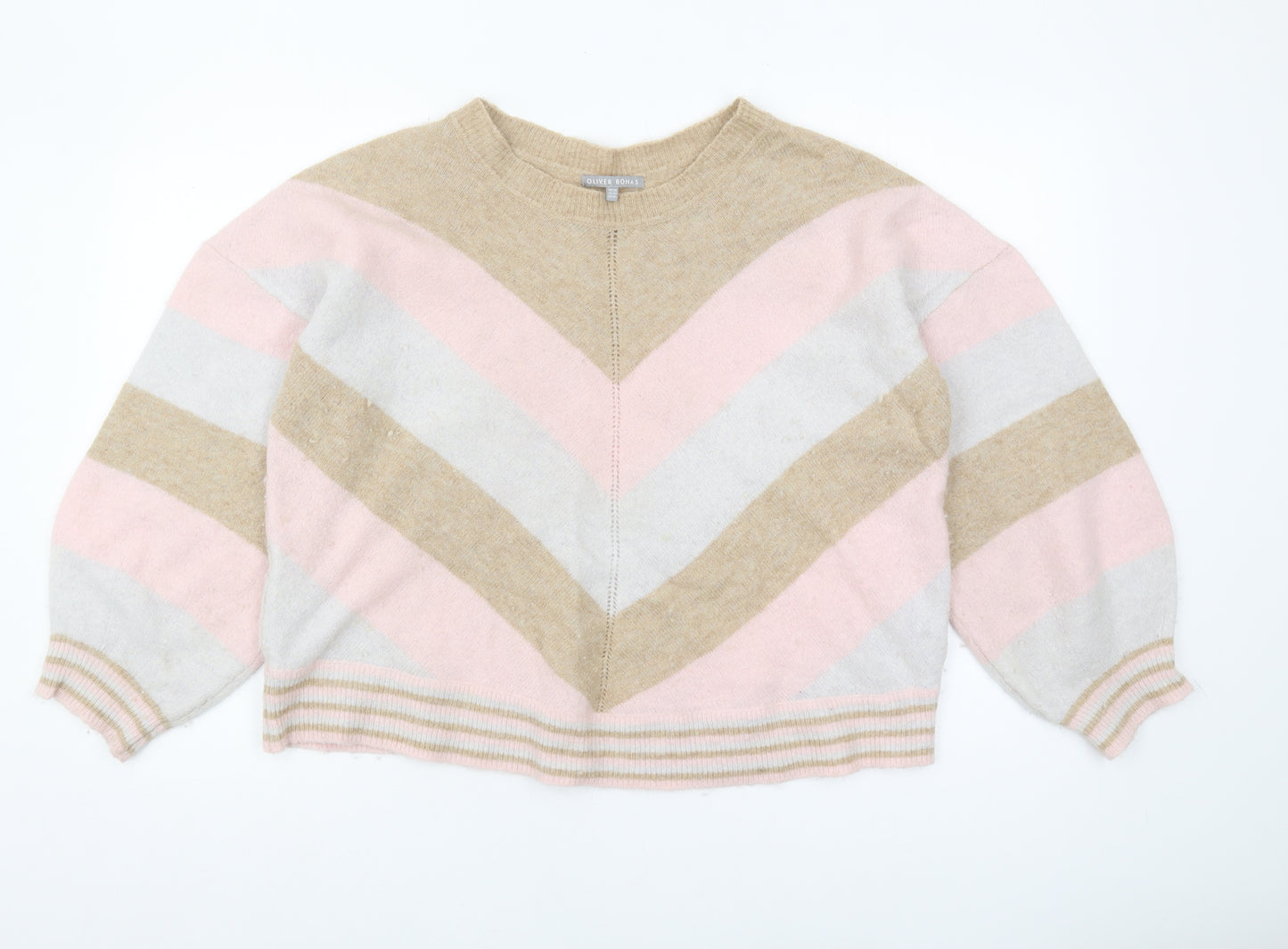 Oliver Bonas Women's Multicoloured Striped Jumper Size 18