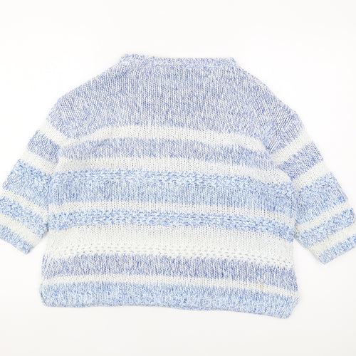 Marks and Spencer Women's Blue Striped Pullover Jumper Size 12