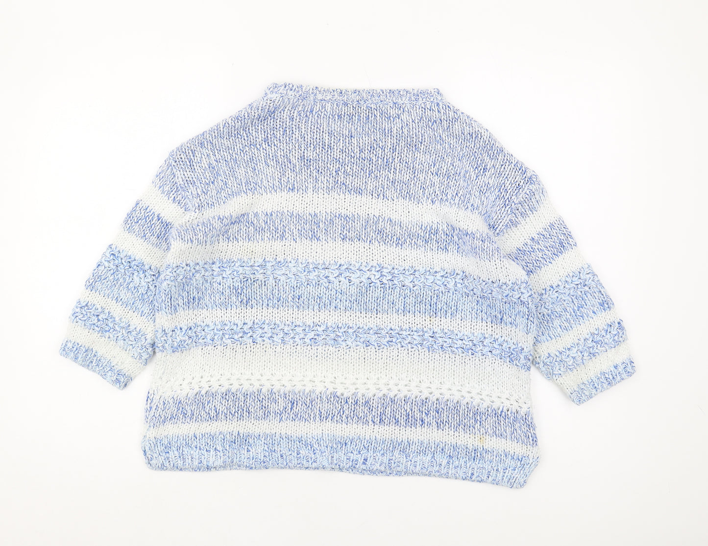 Marks and Spencer Women's Blue Striped Pullover Jumper Size 12
