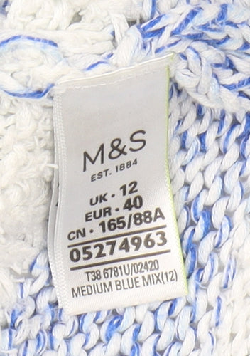 Marks and Spencer Women's Blue Striped Pullover Jumper Size 12