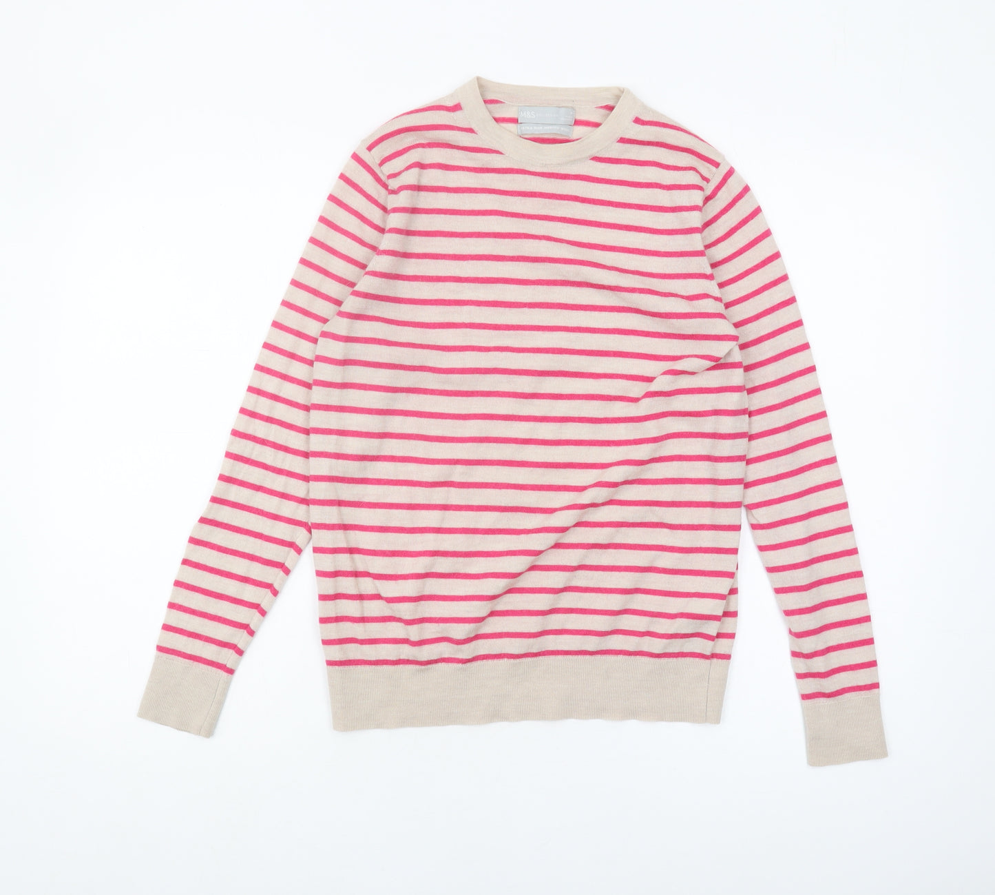 Marks and Spencer Women's Size 10 Striped Merino Pullover