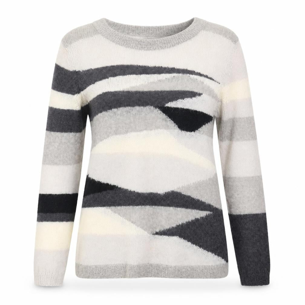 Front view of Jack Wills Women's Multicoloured Geometric Pullover, size 6