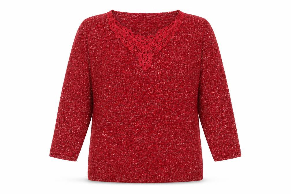 Front view of Bonmarché Women's Red jumper M