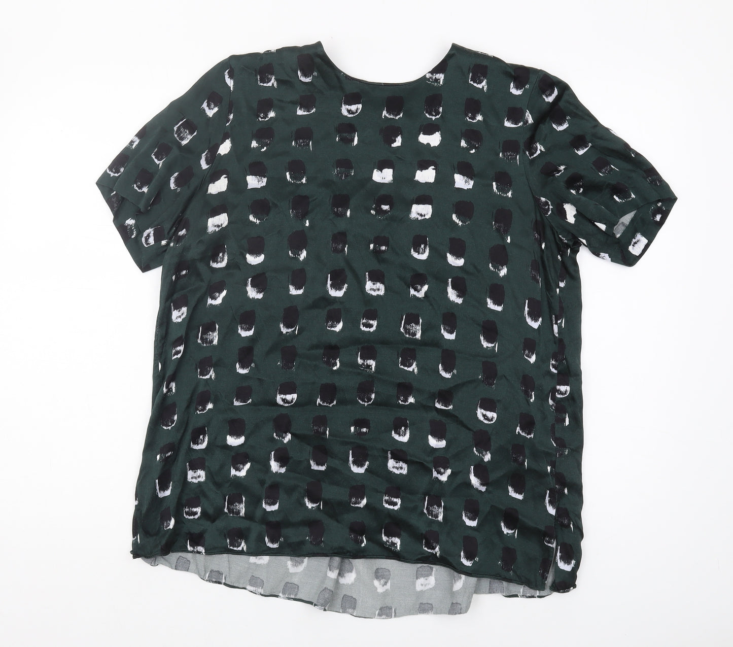 & Other Stories Women's Green Geometric Blouse Size 12