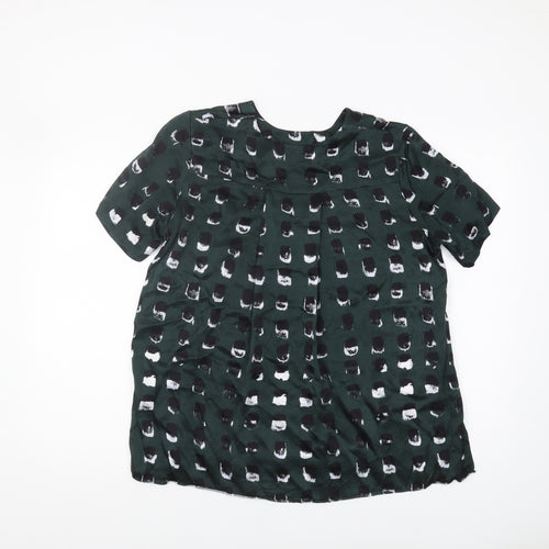 & Other Stories Women's Green Geometric Blouse Size 12