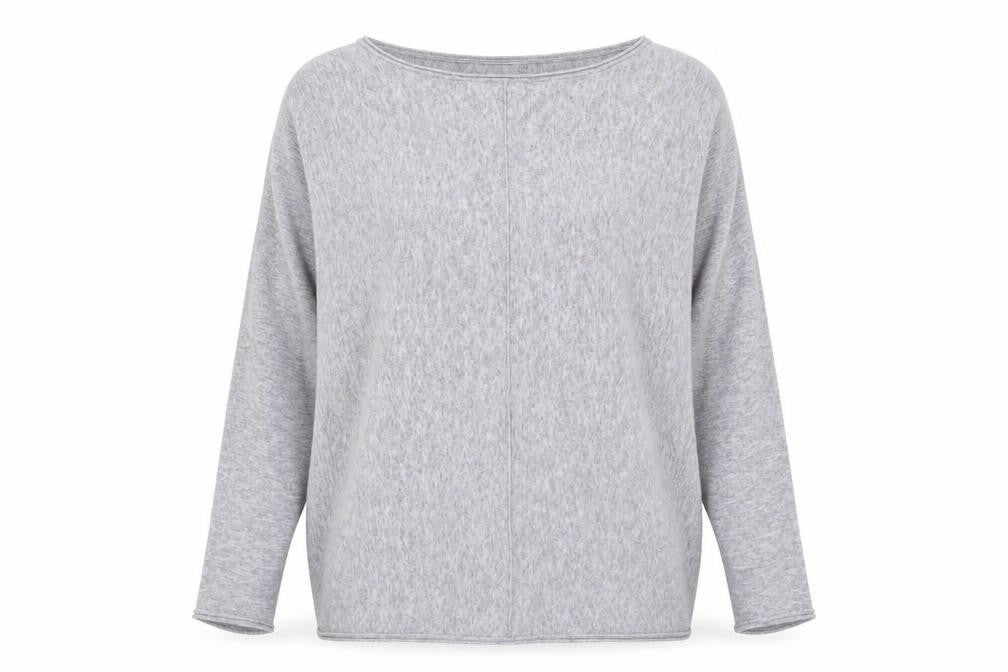 Front view of C&A Women's Grey jumper -, size L