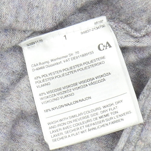C&A Women's Grey Pullover Jumper - Size L