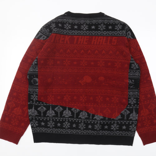 Numskull Men's Red 'Star Trek' XL Christmas Jumper
