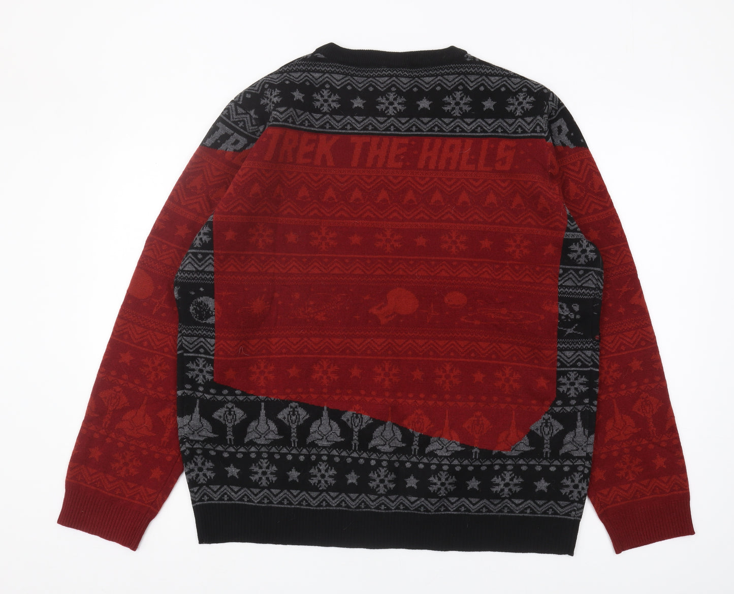 Numskull Men's Red 'Star Trek' XL Christmas Jumper